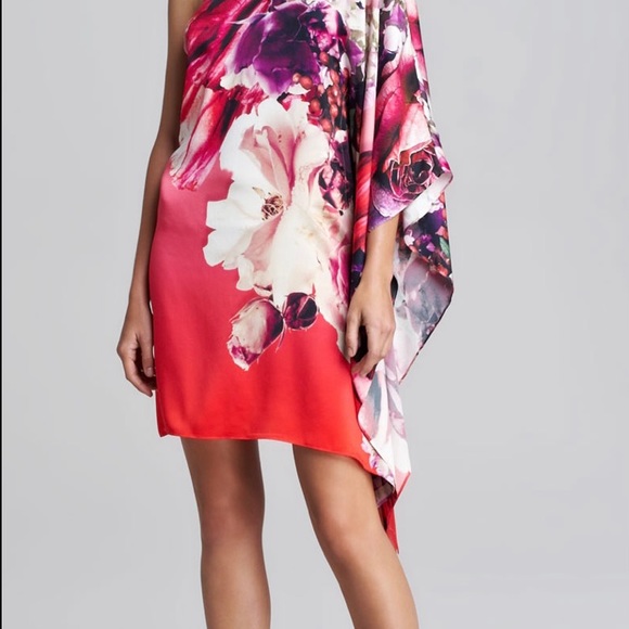 Roberto Cavalli One-Shoulder Draped Floral Dress. - Picture 5 of 6